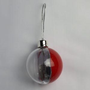 Boule de Noël à suspendre 8cm (rouge)